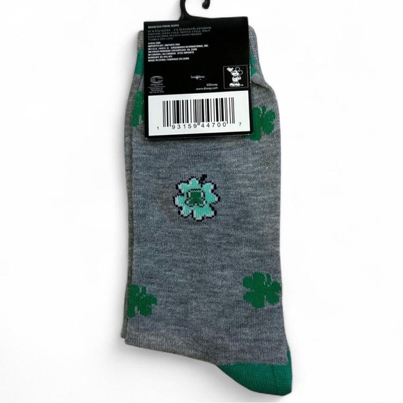 Disney Gray and Green Lucky St Patty’s Day Mickey Mouse Socks NWT - Picture 3 of 3